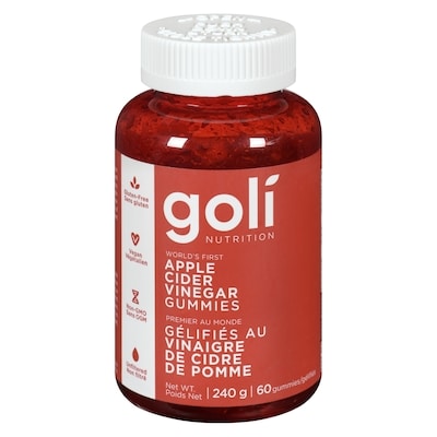 Goli Nutrition Apple Cider Vinegar Gummies    60 ea, $0.32/1ea