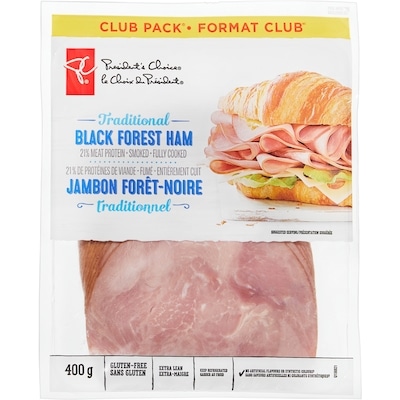 President's Choice Black Forest Ham 400 g, $3.25/100g