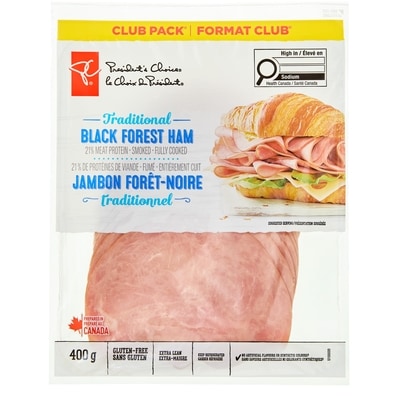 President's Choice Black Forest Ham 400 g, $4.00/100g