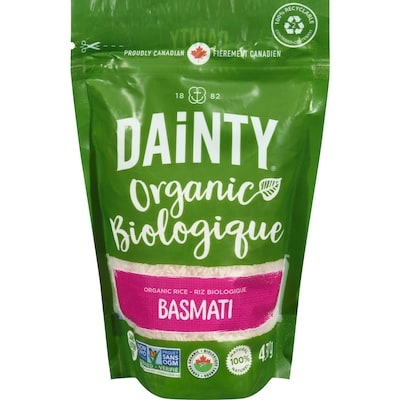 Dainty Organic Basmati Rice     430 g, $1.28/100g