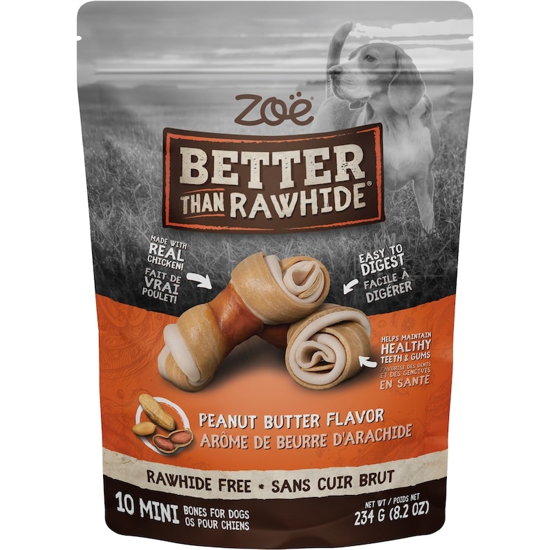 Zoe Better Than Rawhide! Bones, Peanut Butter, 10 Pieces 234 g