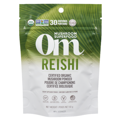 Om Mélange de superaliment champignon Reishi 60 g, 31,65 $/100g