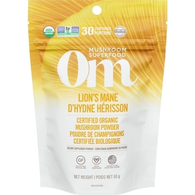 Om Lion's Mane Mushroom Superfood Powder 60 g, $24.98/100g