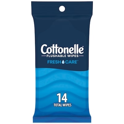 Cottonelle Fresh Care On-The-Go Flushable Wet Wipes, Adult Wet Wipes, 1 On-The-Go Pack, 14 Wipes Per Pack 14 ea, $0.18/1ea