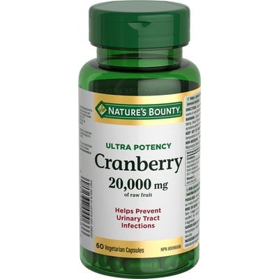 Nature's Bounty Cranberry, Ultra Potency, 20,000 mg, Capsules 60 ea, $0.21/1ea