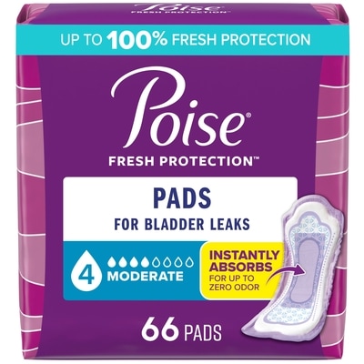 Poise Postpartum Incontinence Pads, Moderate Absorbency, Regular Length, 66 Count 66 ea, $0.29/1ea