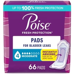 Postpartum Incontinence Pads, Moderate Absorbency, Regular Length, 66 Count