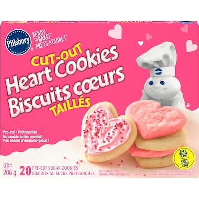 Pillsbury Cut-Out Heart Cookies 204 g, $2.94/100g