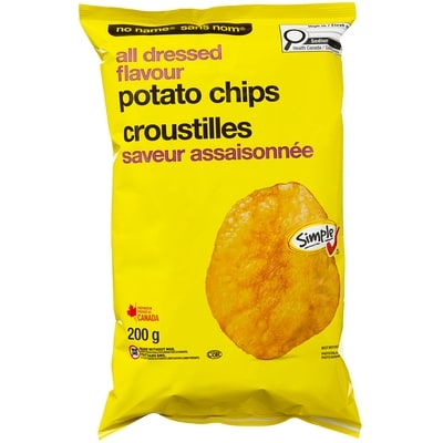 No Name All Dressed Flavour Potato Chips 200 g, $0.75/100g