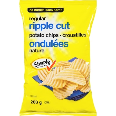 Sans Nom Croustilles ondulées, nature 200 g, 1,00 $/100g