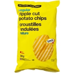 Sans Nom Croustilles ondulées nature 200 g, 0,75 $/100g