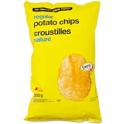 No Name Regular Potato Chips 200 g, $0.75/100g