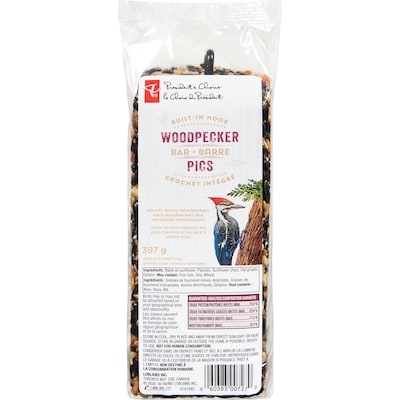 President's Choice Woodpecker Wild Bird Seed Bar With Built-In Hook  397 g, $2.14/100g