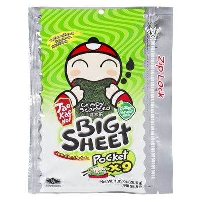 Tao Kai Noi Classic Flavour Crispy Seaweed Big Sheet 28.8 g, $13.85/100g