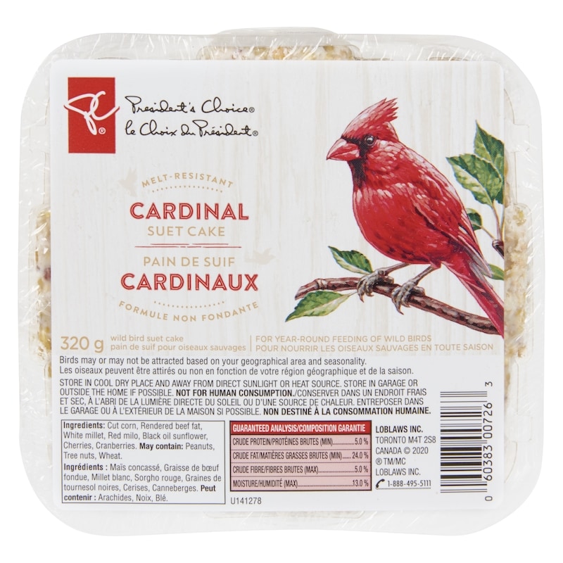 Cardinal Melt-Resistant Suet Cake