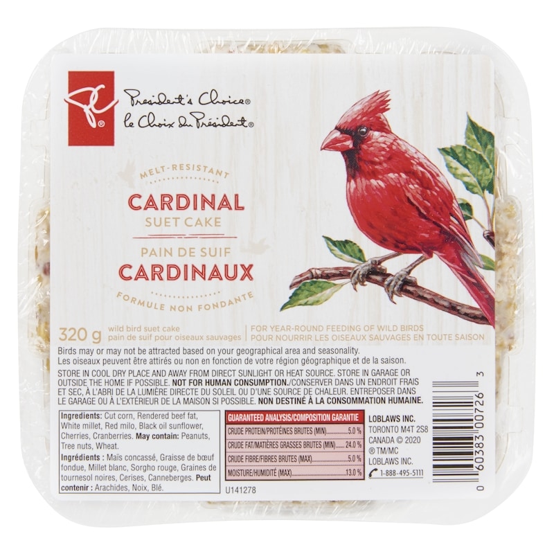 Cardinal Melt-Resistant Suet Cake