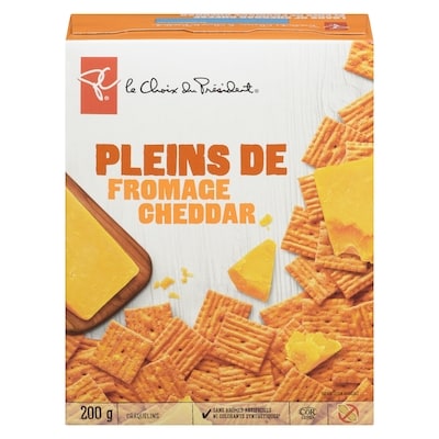 le Choix du Président Craquelins pleins de fromage cheddar 200 g, 1,65 $/100g