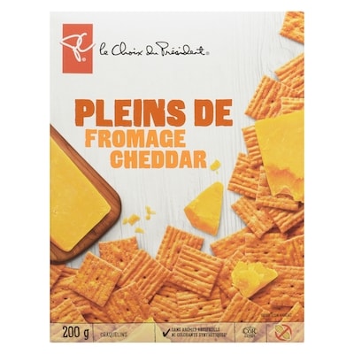Craquelins pleins de fromage cheddar
