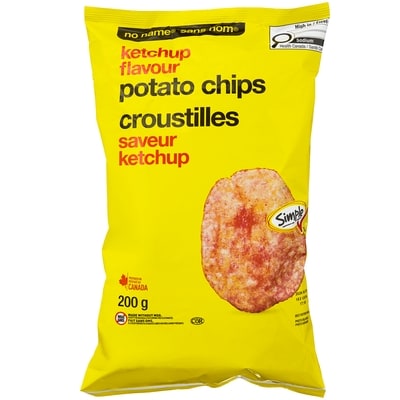No Name Ketchup Flavour Potato Chips 200 g, $0.75/100g