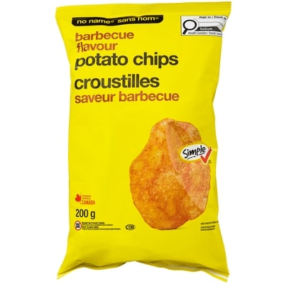 Sans Nom Croustilles à saveur barbecue 200 g, 0,75 $/100g