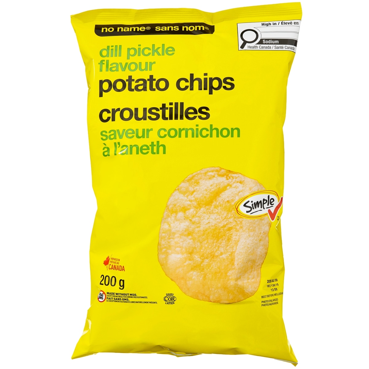 No Name Dill Pickle Potato Chips