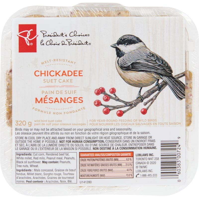 Chickadee Melt-Resistant Suet Cake