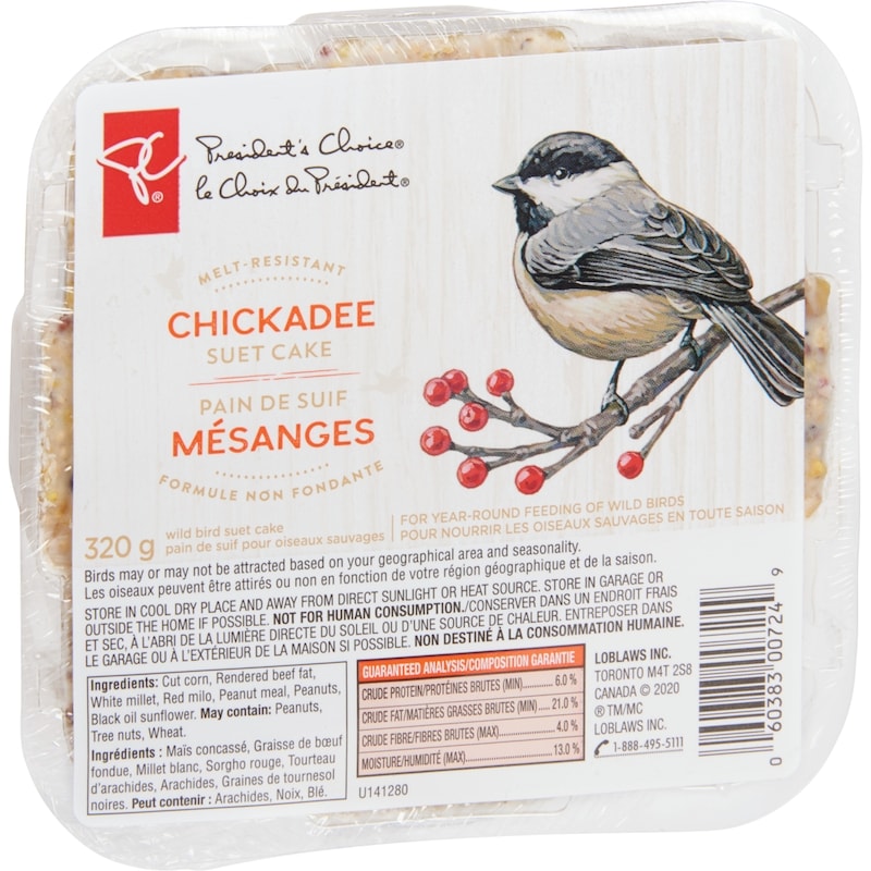 Chickadee Melt-Resistant Suet Cake