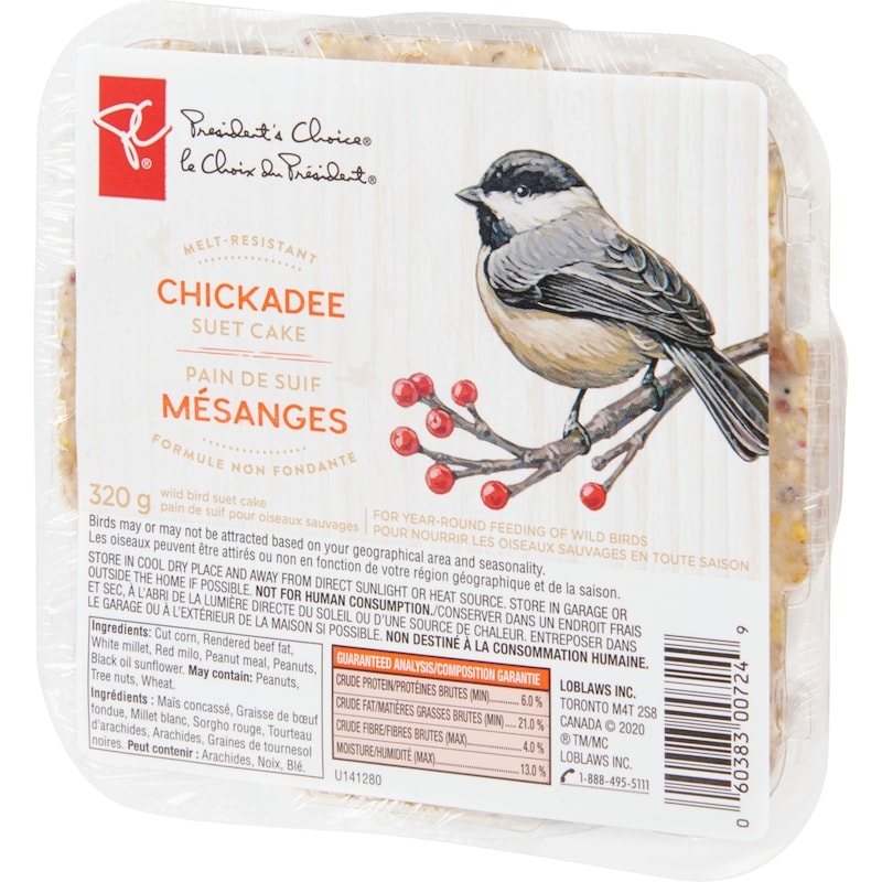 Chickadee Melt-Resistant Suet Cake