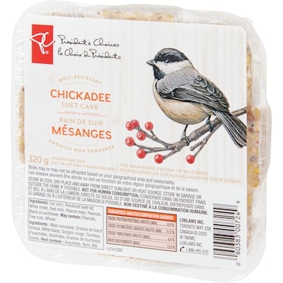 Pain de suif à formule non fondante pour oiseaux sauvages, mésanges