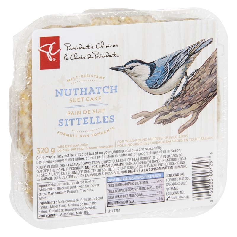 Melt-Resistant Nuthatch Wild Bird Suet Cake