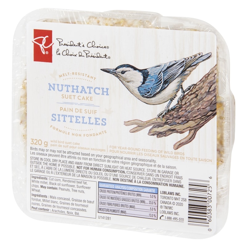 Melt-Resistant Nuthatch Wild Bird Suet Cake