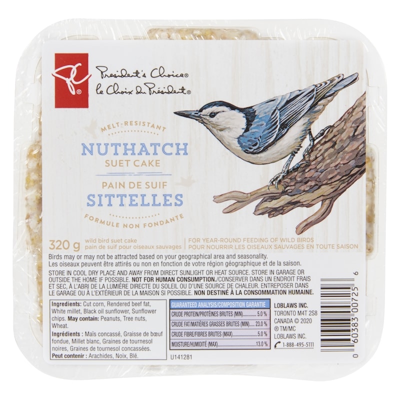 Melt-Resistant Nuthatch Wild Bird Suet Cake