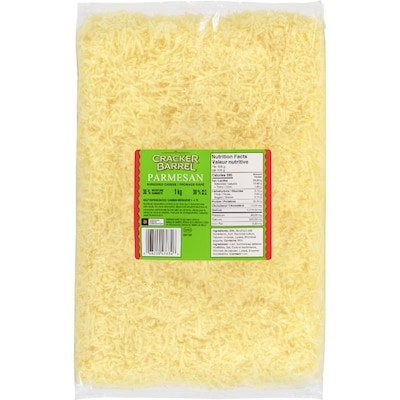 Cracker Barrel Parmesan Shredded Cheese 1 kg, $2.50/100g