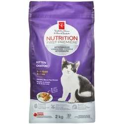 le Choix du Président Nourriture pour chatons Nutrition première, poulet, riz et pois 2 kg, 0,70 $/100g