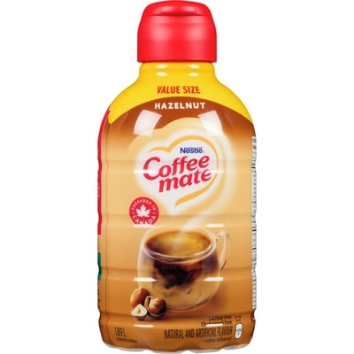 Nestlé Coffee Mate Coffee Enhancer Hazelnut Value Size 1.89 l, $0.49/100ml