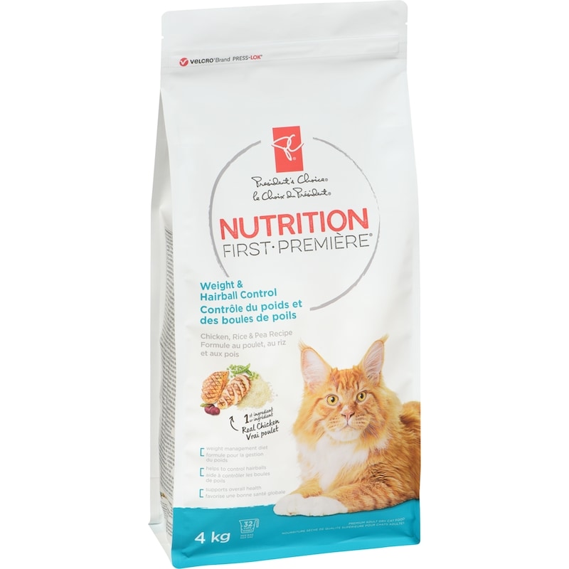 Nutrition First Weight & Hairball Control Cat Food, Chicken, Rice & Pea