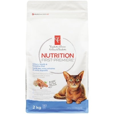 President's Choice Urinary Health & Sensitive Diet Cat Food, Trout, Duck, Oatmeal & Pea 2 kg, $0.95/100g