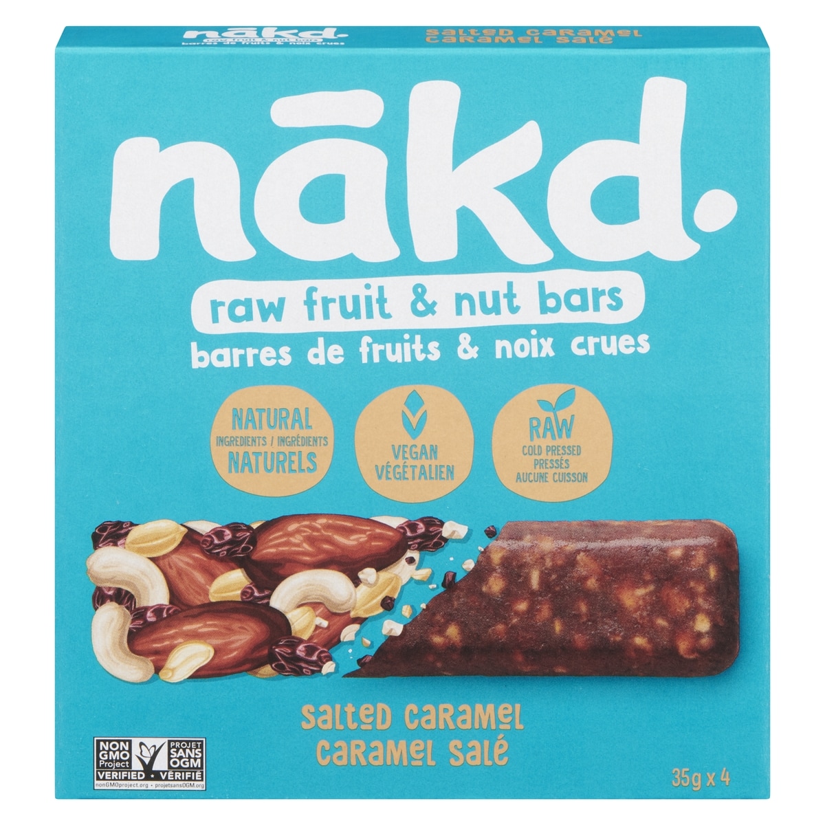 Naked Salted Caramel Fruit & Nut Bars 35 g, $21.40/100g