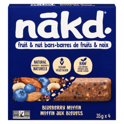 N_kd Barres De Fruits Et Noix Muffin Aux Bleuets 35 g, 21,40 $/100g