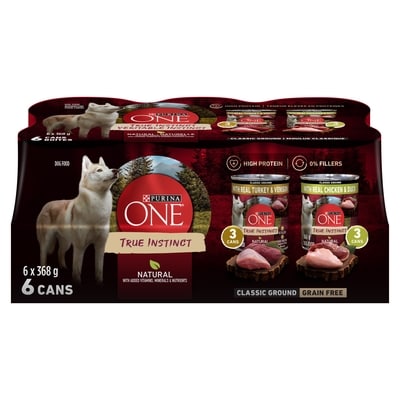 Purina ONE True Instinct Classic Ground Variety Pack, Wet Dog Food 2.208 kg, $0.59/100g