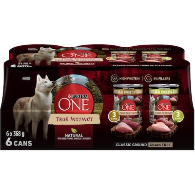 Purina ONE True Instinct Classic Ground Variety Pack, Wet Dog Food 2.208 kg, $0.86/100g