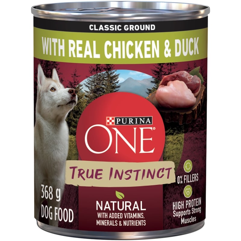 Purina ONE True Instinct Classic Ground Chicken Duck, Wet Dog