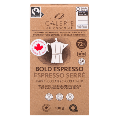 Galerie Au Chocolat Espresso Dark Bar 100 g, $5.49/100g