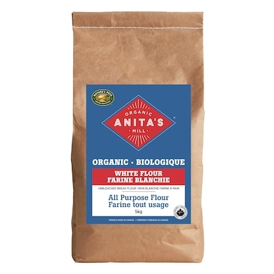 Anita's Organic Mill Organic Unbleached All Purpose White Bread Flour 5 kg, $0.54/100g