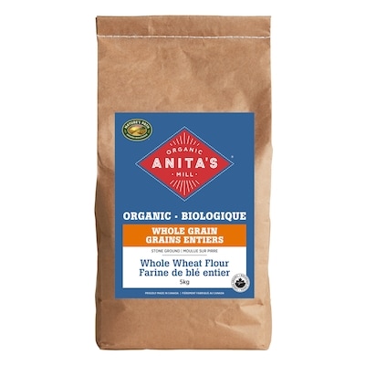 Anita's Organic Mill Organic Whole Grain Stone Ground Whole Wheat Flour 5 kg, $0.54/100g