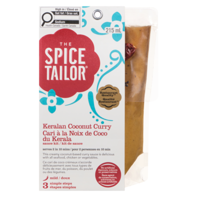 The Spice Tailor Douce Cari À La Noix De Coco Du Kerala 215 ml, 2,69 $/100ml