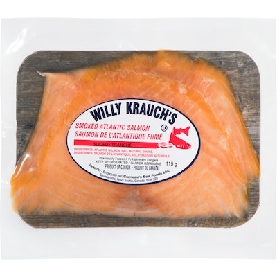Willy Krauch Atlantic Smoked Salmon 115 g, $8.25/100g