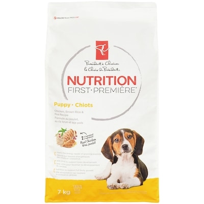 President's Choice Nutrition First Puppy Food, Chicken, Brown Rice & Pea 7 kg, $0.44/100g