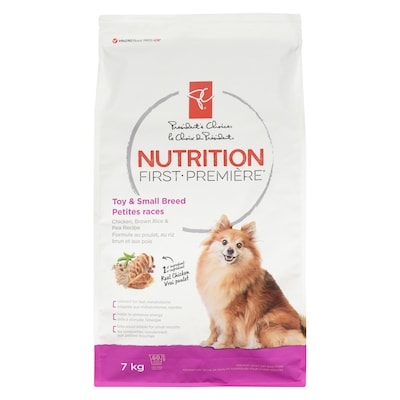 President's Choice Nutrition First Dog Food, Chicken, Brown Rice & Pea 7 kg, $0.43/100g
