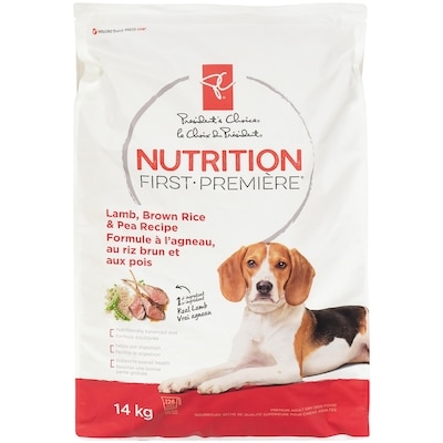 President's Choice Nutrition First Dog Food, Lamb, Brown Rice & Pea 14 kg, $0.42/100g